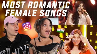 Waleska amp Efra react to Most Romantic Songs sung by Female Indian Singers [upl. by Itsur]