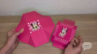 Invitatie botez Minnie Mouse I Invitatie botez cutie I Cod 3621B [upl. by Nalaf57]