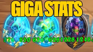 Giga Juicing Leads to Thousands of Stats  Dogdog Hearthstone Battlegrounds [upl. by Arodoet849]