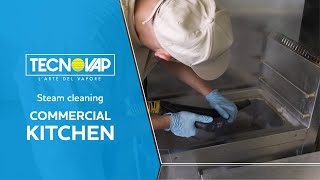 How to Clean a Commercial Kitchen with Tecnovap Steam Cleaner [upl. by Sorrows]