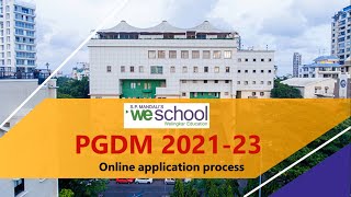 WeSchool FullTime PGDM 202123 Online Application Process [upl. by Weisberg354]