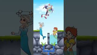 Princess Elsa or Princess Daisy Who really needs help papercraftbymimi shorts trending viral [upl. by Mailiw]