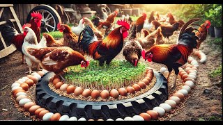 How to raise 1000 free range chickens for meat and eggs  Farming process [upl. by Lama]