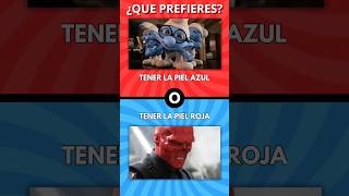 Que Prefieres 🤔 Tener la piel azul o tener la piel roja ❤️💙 quiz short shorts [upl. by Pinzler]