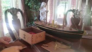 Live Steam Battleship For Sale Radiguet 1800s Style Gunboat Toy Boat [upl. by Awhsoj610]