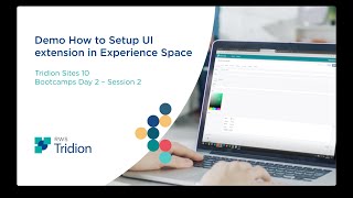 Tridion Sites 10 Bootcamps Day 2 Session 2 Demo How to setup UI extension in Experience Space [upl. by Jase296]