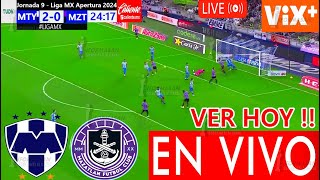 Monterrey vs Mazatlán En Vivo Donde Ver A Que Hora Juega MONTERREY VS MAZATLÁN Partido Hoy J9 [upl. by Lethia]