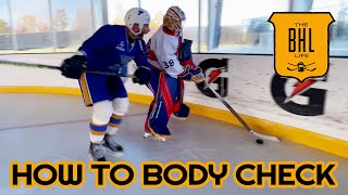 How To Body Check Like A Pro Hockey Player [upl. by Oniluap]