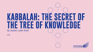 Kabbalah The Secret of the Tree of Knowledge  Rabbi Laibl Wolf Spiritgrow  Josef Kryss Center [upl. by Thaddaus]