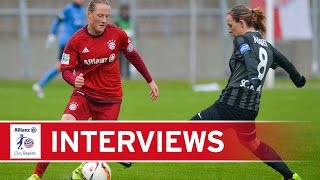 Nicole Rolser und Melanie Behringer zu FC Bayern vs SC Freiburg [upl. by Fara826]