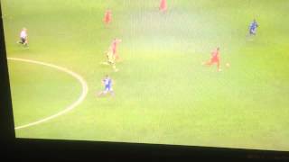 Benteke amp Lucas Leiva Horrible miss vs Leicester City [upl. by Maxma397]