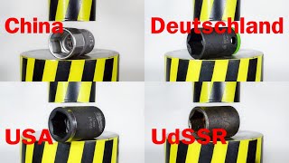 HYDRAULISCHE PRESSE GEGEN MUFFENKÖPFE VERSCHIEDENER HERSTELLER [upl. by Suidualc367]