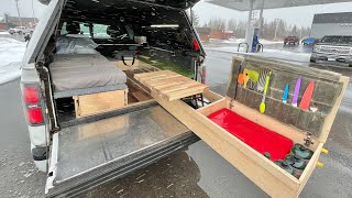 Building the Ultimate Truck Camping Setup  start to finish DIY [upl. by Anak]