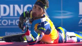 CLOSEST FINISH  Biathlon World Cup 3 20152016  Mens 15km Mass Start race [upl. by Einaeg]