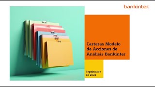 Carteras modelo de acciones septiembre 2024 [upl. by Ahsinuq]