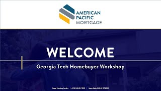 Georgia Tech Homebuyer Workshop  November 2024 [upl. by Aivan412]