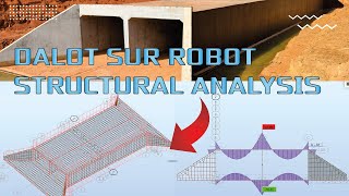 Dimensionnement Dalot sur Robot  Calcul des surfaces d’impact et charges après diffusion [upl. by Zelda]