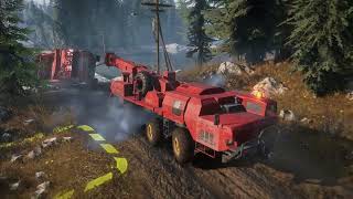 SnowRunner  Zikz 8x8 Recovery Ginaf F3300 6x6 Dump Truck Crash In River [upl. by Yanaton]