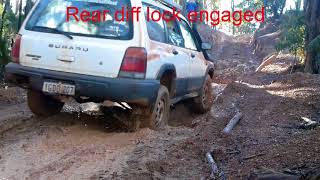 Testing the new rear locking differential at Gnarly Hill  Mundaring Powerlines [upl. by Yrot]