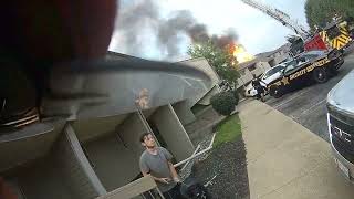 Helmet Cam Working Apartment Fire with reports of multiple people trapped IdleHour [upl. by Manny]