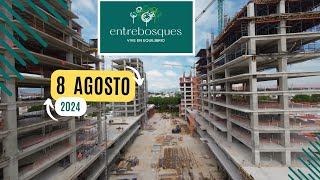 Entrebosques Agosto 2024 Avance de Obra  Drone Construction Tour DJI  Zapopan Entre Bosques [upl. by Ellita148]