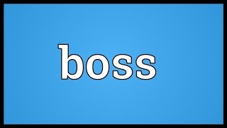 Boss Meaning [upl. by Eynahpets]