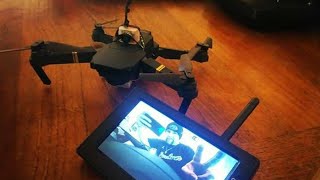 EACHINE E58 Fpv 58ghz cam mod on the mavic toy clone [upl. by Attenra]