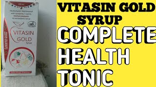 Vitasin Gold Syrup  Multivitamin Multimineral With Lycopene  LLysine Methylcobalamin amp Antioxid [upl. by Attenra]