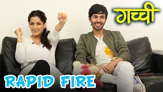 Priya Bapat amp Abhay Mahajans Candid Rapid Fire  Gachchi गच्ची Marathi Movie 2017 [upl. by Aymik744]