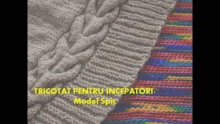 TRICOTAT PENTRU INCEPATORI Model Spic [upl. by Ynatirb]