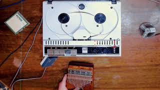 Tape Loop  Geloso G600 Reel to Reel  Kalimba slowed down  Ambient Jam [upl. by Llevad]