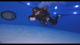 Testing Folding Fins at diving training center [upl. by Hyacintha]