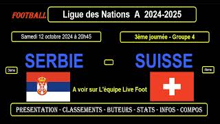 SERBIE  SUISSE  3ème journée Groupe 4  Ligue des Nations A 20242025  Stats Infos Pronos [upl. by Vezza126]