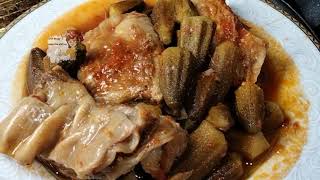 BAMYA  OKRA WITH BEEF RECIPE  How To Make Okra Stew with Beef [upl. by Dleifrag]