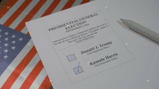 Voter cast ballot for Kamala Harris [upl. by Neeli331]