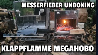 🇩🇪 MESSERFIEBER 🇹🇷 KLAPPFLAMME HOBO FEUERSTÄNGLE Feuerstahl und FIXED MESSER UNBOXING UND TEST [upl. by Nhaj]