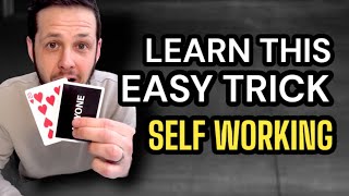 Easy Self Working Card Trick TUTORIAL Easy to do No Skill… Perfect for BEGINNERS [upl. by Kir551]