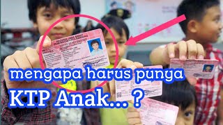 KTP Anak ini Syarat dan Manfaat pembuatan Kartu Identitas Anak KIA [upl. by Essiralc]