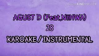 KARAOKE  INSTRUMENTAL AGUST D FeatNiiHWA  28 [upl. by Munford949]