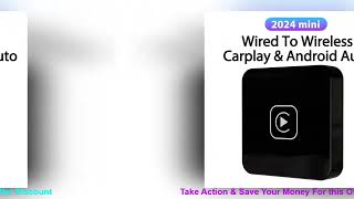 Mini CarplayampAuto Box Dongle Wired To Wireless For Audi Toyota Mazda [upl. by Geirk]