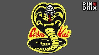 Cobra Kai 2D Pixel Art  Pix Brix Instructions [upl. by Harias]