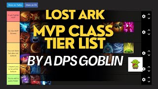 DPS GOBLIN RANKS LOST ARK CLASSES  August 2024 Class Tier List 로스트아크 티어리스트 [upl. by Admana]