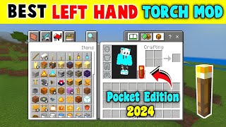 Left Hand Torch Mod For Minecraft Pe 121 100 WORKING  Dynamic light Mcpe [upl. by Tezil]