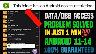 Obbdata folder access restriction  this folder has android access restriction Zarchiver [upl. by Layman]