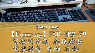 Review 【Foxxray】FXRHKM78 塔勒斯戰狐 機械鍵盤 電競鍵盤 青軸 茶軸 [upl. by Nel]