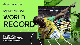 World Record  Mens 200m Final  World Athletics Championships Berlin 2009 [upl. by Nnywg975]