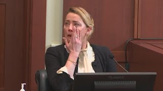 Johnny Depp Trial Amber Heard breaks down crying while recounting 2015 altercation  FOX 5 DC [upl. by Hilten188]