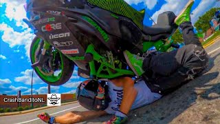 Insane Motorcycle Crash  CrashBanditoNL [upl. by Cooke]