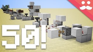 Minecraft 50 Different Redstone Contraptions in ONE TAKE [upl. by Ardet290]