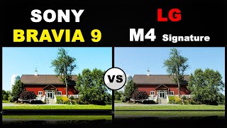 Sony Bravia 9  LCD mini LED FALD TV vs LG M4 Signature OLED 4K HDR Smart TV  Sony vs LG TV [upl. by Reo]